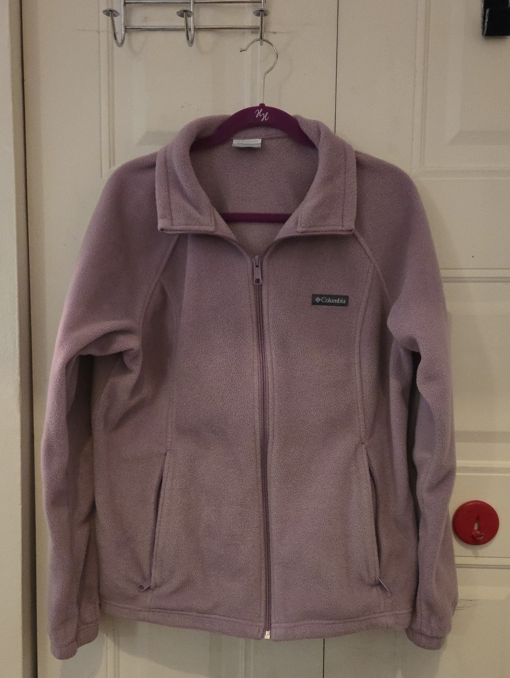 Columbia Women's Light Lavender Full-Zip Fleece Jacket Great Condition!
